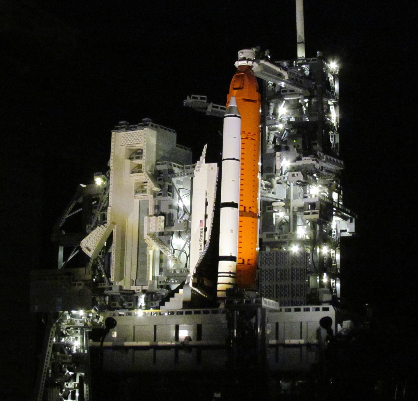 LEGO NASA Rocket on Launch Pad